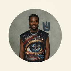 Circular portrait of Marcus Thorne, a confident man with a warm expression, against a clean, light cream backdrop.